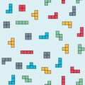 Vector retro game seamless pattern background. Video old computer game Royalty Free Stock Photo