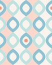 Vector retro geometric pattern in pastel colors. Simple texture made of lattices in gentle tones. Royalty Free Stock Photo