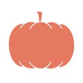 Vector retro groovy orange pumpkin