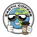 - [ ] Vector retro Illustration of Earth holding a coffee cup