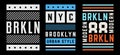 Vector retro illustration on the theme of Brooklyn. Urban. Modern. Stylized vintage grunge white typography, t-shirt