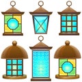 Vector Retro Lamp Set 2 Royalty Free Stock Photo