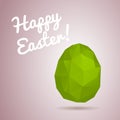 Vector retro low-poly easter egg Royalty Free Stock Photo