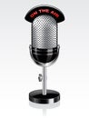 Vector retro microphone Royalty Free Stock Photo