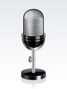 Vector retro microphone Royalty Free Stock Photo