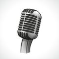 Vector retro microphone design drawing Royalty Free Stock Photo