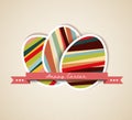 Vector retro Paper easter egg card Royalty Free Stock Photo