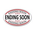Ending Soon Vector Retro Paper Labels Label Tags on white Background Royalty Free Stock Photo
