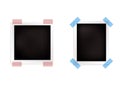 Vector Retro Realistic Photo Frames on White Background, Blank.