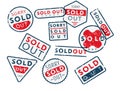 Set of Sold Out stamps
