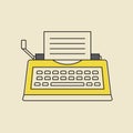 Vector of retro typewriter icon