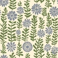 Retro Vintage Abstract Floral Seamless Surface Pattern for Products or Wrapping Paper Prints