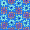 Retro Vintage Festive Abstract Spring or Summer Floral Seamless Surface Pattern for Products, Fabric or Wrapping Paper