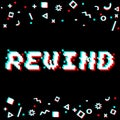 Vector rewind pixel glitch Royalty Free Stock Photo