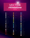 Vector rhinestone gem mock up. Royalty Free Stock Photo