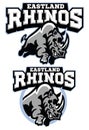 Rhino mascot charging