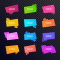 Vector ribbon set for stickers price Royalty Free Stock Photo