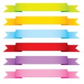 Vector Ribbons in 6 Colors Royalty Free Stock Photo