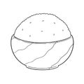 Vector of rice bowl