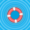 Vector Ring life buoy on water Royalty Free Stock Photo