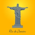 Vector rio de janeiro statue cristo