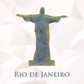 Vector rio de janeiro Statue of Jesus the Redeemer