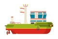 Vector riverboat in flat style