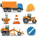 Vector Road Construction Icons Royalty Free Stock Photo