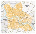 Vector road map of Berlin Mitte district, Germany