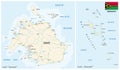 Vector road map of Efate island, Vanuatu