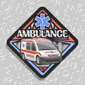 Vector road sign for Ambulance