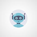 Vector robot flat icon.