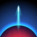 Vector rocket launch Royalty Free Stock Photo