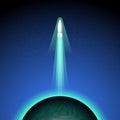 Vector rocket launch2 Royalty Free Stock Photo