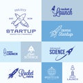 Vector Rocket Logo Set