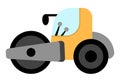 Vector roller car. Construction site and road work flat icon. Building transportation clipart. Cute special transport or repair Royalty Free Stock Photo