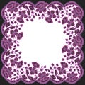 Vector Romantic Floral Lace Square Frame Royalty Free Stock Photo