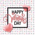 Vector romantic holiday illustration of pink balloon hearts Royalty Free Stock Photo