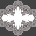 Vector Lace Romantic Classic Frame.