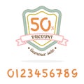 Vector : Rope sale badge logo,Bonus : 0-9 number for made sale p