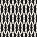 Vector rope seamless pattern. Black and white geometric nautical texture Royalty Free Stock Photo
