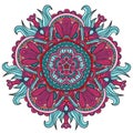 Vector round abstract circle. Mandala style.