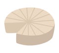 Vector round cheese icon. Diary product