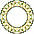 Vector round colored national persian ornament.