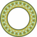 Vector round colored national persian ornament.