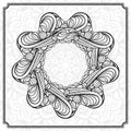 Vector round floral frame