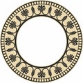 Vector round gold and black national persian ornament.