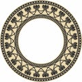 Vector round gold and black national persian ornament.