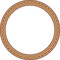 Vector round gold with red Indian national ornament.