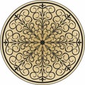 Vector round golden european pattern